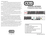 Rolls RM65b Manuale Utente