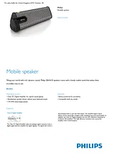Philips Portable speaker SBA1610 SBA1610/00 Leaflet