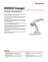 Honeywell MS9520 VOYAGER MK9520-77A38 Техническая Спецификация