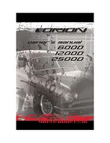 Orion Car Audio 2500D Manual Do Utilizador