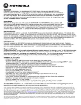 Motorola KRZR K1 SE5867AX7F1 产品宣传页