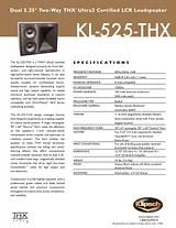 Klipsch KL-525-THX 3481011525 Dépliant