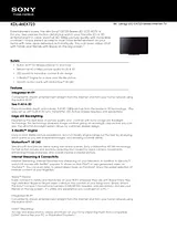 Sony KDL-46EX723 Guide De Spécification
