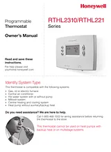 Honeywell 5-2-Day Programmable Thermostat (RTHL2310B) Инструкции Пользователя