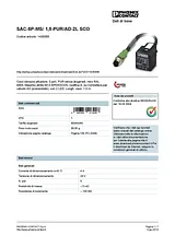 Phoenix Contact Sensor/Actuator cable SAC-5P-MS/ 1,5-PUR/AD-2L SCO 1435056 1435056 Ficha De Dados
