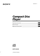 Sony CDP-CX230 Инструкция