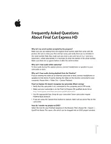 Apple final cut express hd Guide D’Information
