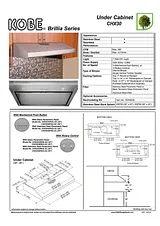 Kobe CHX3030RDSSC Specification Sheet