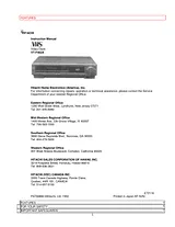 Hitachi VT-F462A User Manual