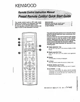 Kenwood Preset Remote Control Manual Do Utilizador