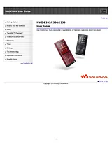 Sony NWZ-E355 User Manual