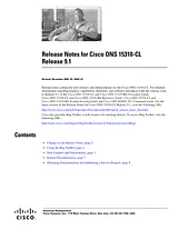 Cisco Cisco ONS 15310-CL SONET Multiservice Platform Notas de publicación