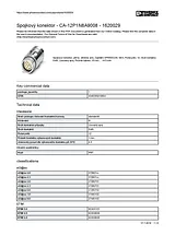 Phoenix Contact CA-12P1N8A9008 Silver 1620029 Data Sheet