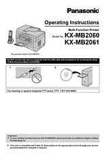 Panasonic KX-MB2061 ユーザーズマニュアル
