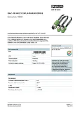 Phoenix Contact Sensor/Actuator cable SAC-3P-M12Y/2X3,0-PUR/M12FR B 1669026 1669026 Data Sheet