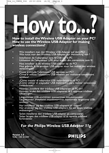 Philips Wireless USB Adapter CPWUA054 11b/g Guide D’Installation Rapide