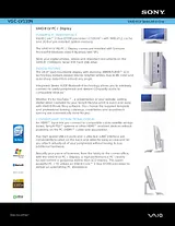 Sony VGC-LV110N Guide De Spécification
