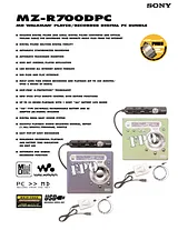 Sony MZ-R700DPC Guide De Spécification