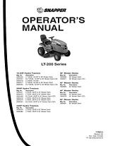 Snapper LT-200 Справочник Пользователя