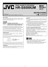 JVC HR-S8009UM User Manual