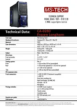 MS-Tech Longhorn CA-0280 Hoja De Datos