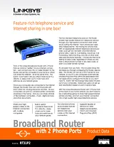 Linksys Broadband Router with 2 Phone Ports RT31P2-UK Leaflet