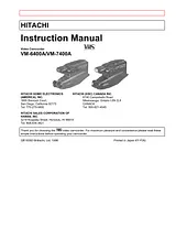 Hitachi VM-7400A User Manual