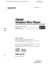 Sony CDX-GT710 Manual