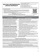 Maytag MRT118FZEM Informação Da Garantia