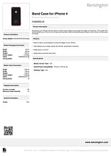 Kensington Band Case for iPhone 4 K39285EU Leaflet