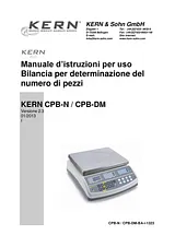 Kern Counting scales CPB 15K0.2N Weight range 15 kg Readability 0.2 g mains-powered, rechargeable Silver CPB 15K0.2N Manuale Utente
