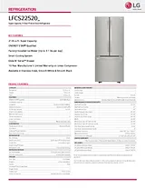 LG LFCS22520S Specification Sheet