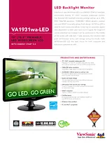Viewsonic VA1931wa-LED Guia De Especificação