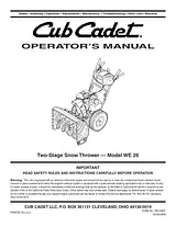 Cub Cadet WE 26 Manual Do Utilizador