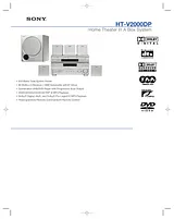 Sony HT-V2000DP Specification Guide