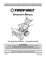 Troy-Bilt 3310XP Manual Do Utilizador