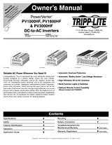 Tripp Lite PV1000HF Справочник Пользователя