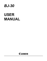 Canon BJ-30 User Manual