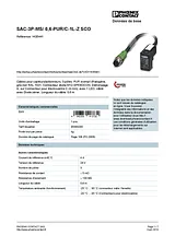 Phoenix Contact Sensor/Actuator cable SAC-3P-MS/ 0,6-PUR/C-1L-Z SCO 1435441 1435441 Fiche De Données