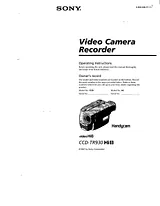 Sony CCD-TR930 Manual