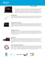 Sony SVF1421BPX Guia De Especificaciones