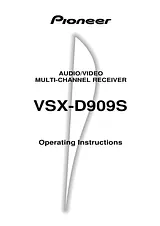 Pioneer VSX-D909S Manual De Usuario