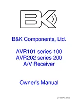 B&K AVR101 Series 사용자 설명서