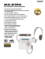 Sony MZ-R700 Guida Specifiche
