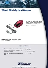 Targus Wired Mini Optical Mouse AMU01EU プリント