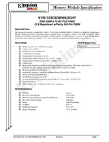 Kingston Technology KVR1333D3D8R9S/2GHT Leaflet