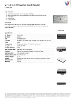 V7 12 in 1 Universal Card Reader CU200-3EP Scheda Tecnica