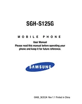 Samsung S125G Справочник Пользователя