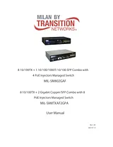 Transition Networks 8 10/100TX 1 10/100/1000T/10/100 SFP Combo with 4 PoE Injectors Managed Switch Manual Do Utilizador