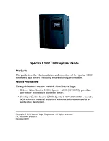 Spectra Logic Spectra 12000 User Manual